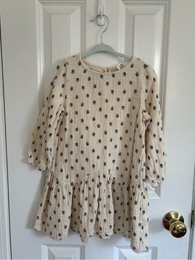 Girls' H&M Cream Floral Tiered Dress